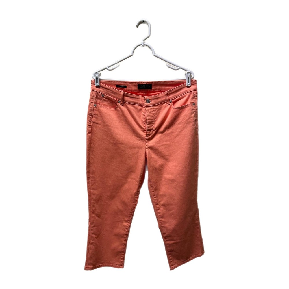 C22 Talbots Women's Peach Capris, Size 14P, Pre-owned